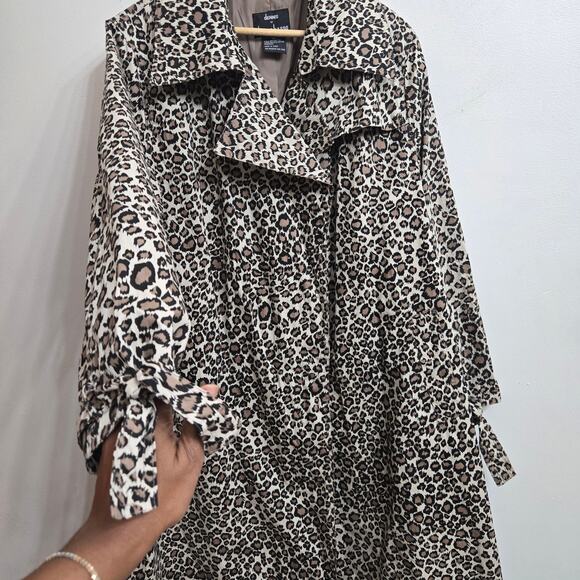 Dennis Basso Womens Mob Wife Classic Leopard Print Swing Coat Animal Print 1X - Picture 3 of 11